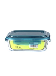 Royalford 2-Piece Glass Container Set Clear With Green/Blue Lid Assorted 19.6x14.6x5.8cm  - Image 4