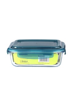 Royalford 2-Piece Glass Container Set Clear With Green/Blue Lid Assorted 19.6x14.6x5.8cm  - Image 3