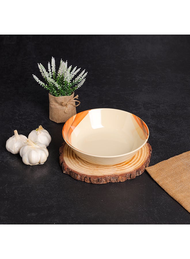 Royalford - Melamine Ware Super Rays Serving Bowl Beige 8.5inch - Image 1