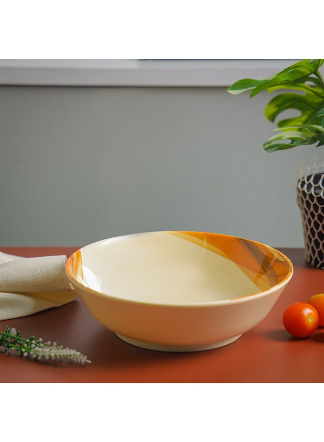 Royalford - Melamine Ware Super Rays Serving Bowl Beige 8.5inch - Image 1