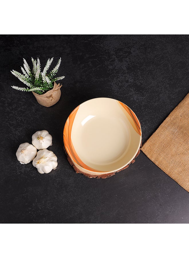 Royalford - Melamine Ware Super Rays Serving Bowl Beige 8.5inch - Image 1