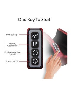 Toshionics Electric Foot Body Massager Shiatsu Kneading Rolling Vibration Machine Heating Therapy Calf Leg Reflexology Pain Relief Electric Foot Massager Red  - Image 2