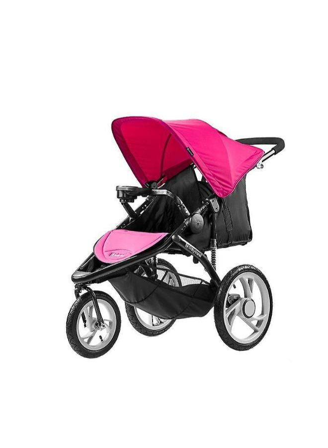 babytrend Foldable Single Stroller - Pink/Black - Image 1