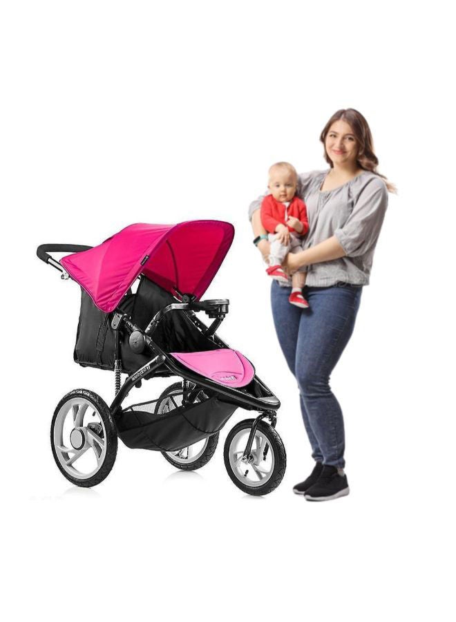 babytrend Foldable Single Stroller - Pink/Black - Image 4