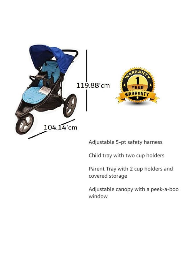 babytrend Foldable Single Stroller - Black/Grey - Image 5