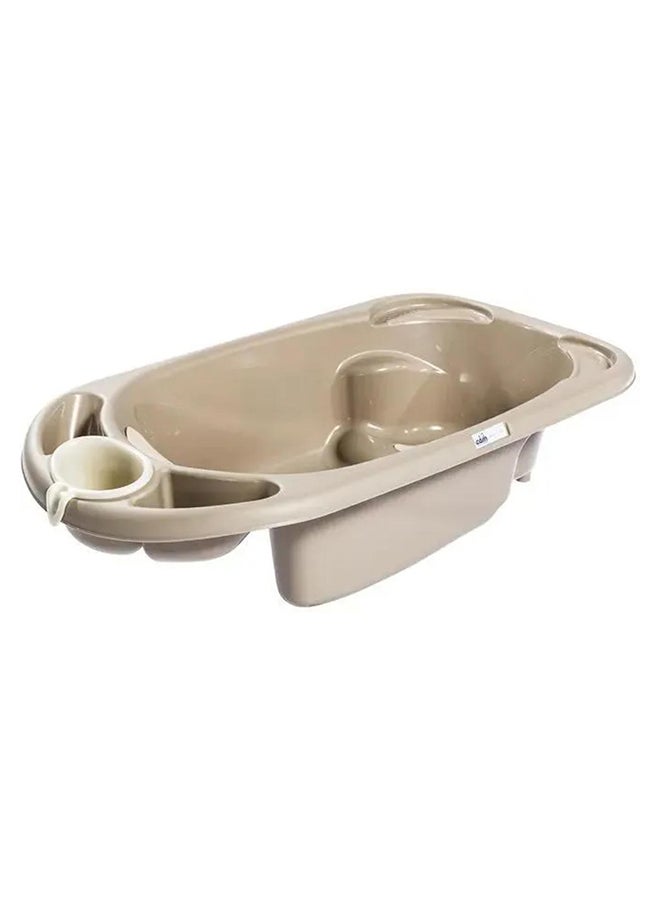 cam Baby Bagno Bath Tub - Brown , Bathtime For Baby, Soap And Sponge Trays, Shower Accessory, Support Feet, Plug To Drain The Water, From 0 To 12 Months, Made In Italy - Image 5
