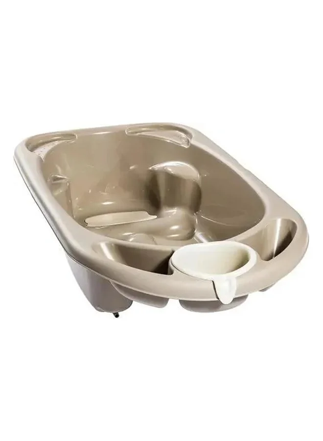 Cam Baby Bagno Bath Tub - Brown , Bathtime For Baby, Soap And Sponge Trays, Shower Accessory, Support Feet, Plug To Drain The Water, From 0 To 12 Months, Made In Italy