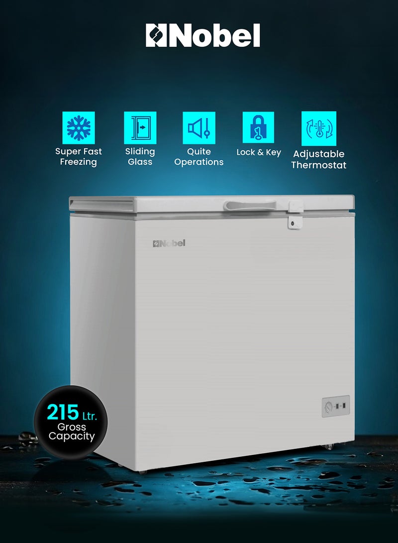 فريزر بباب واحد بإغلاق بباب منزلق من الزجاج ومفتاح 215 L 220 W NCF216RH فضي - pnsku/N47451250A/45/_/1737546397/47a6b887-cd04-4a58-bec0-09d847804297