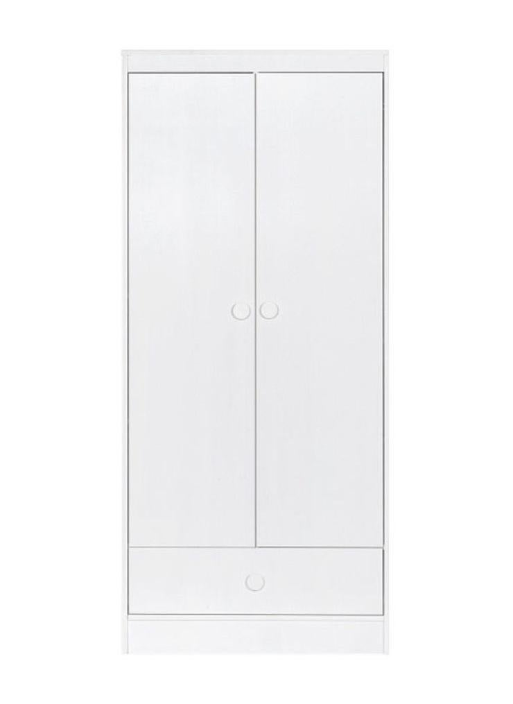 Home Box 2-Door Vanilla Wardrobe With Drawer White 80x180cm - Image 3