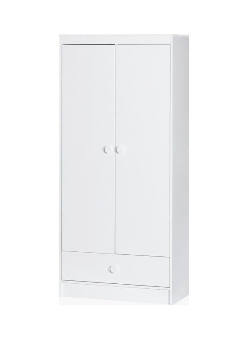 Home Box 2-Door Vanilla Wardrobe With Drawer White 80x180cm - Image 2