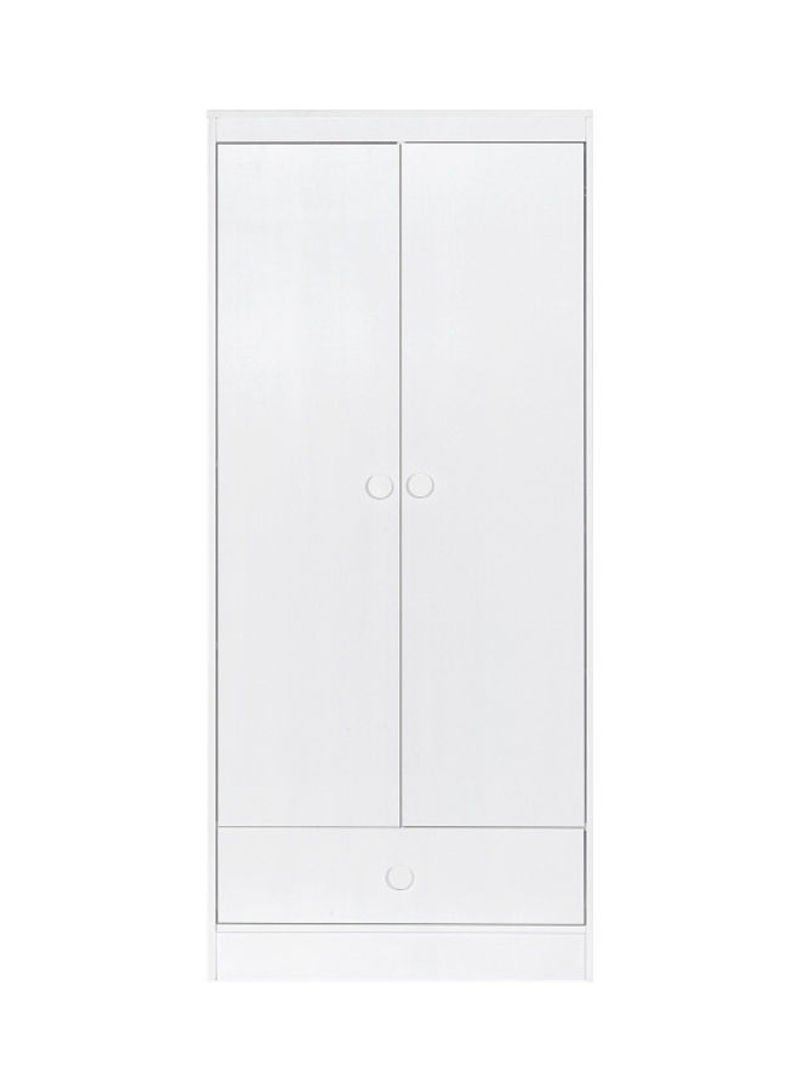 Home Box 2-Door Vanilla Wardrobe With Drawer White 80x180cm - Image 3