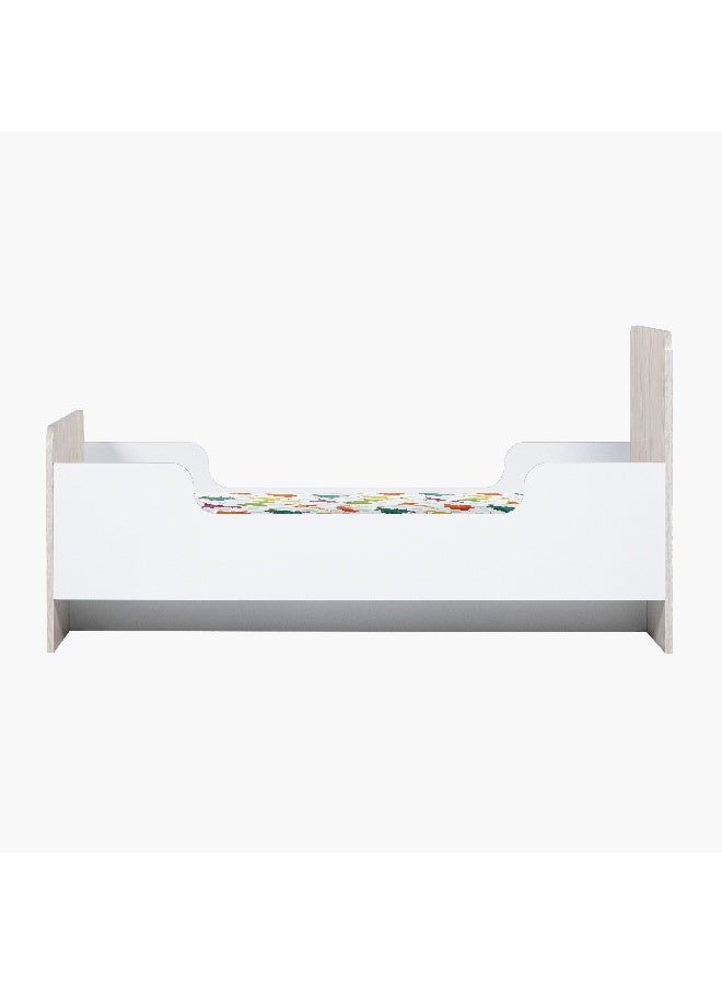 Home Box - P-Vanilla 70X130 Toddler Bed- Oak and White - Image 1
