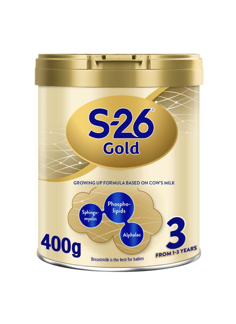 Nestle S-26 Gold Stage 3 , 1-3 years, Vanilla Flavor 400grams - Image 1