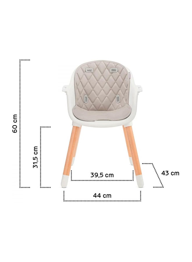 كيندركرافت كرسي مرتفع سيينا، كرسي أطفال، مريح، سهل التنظيف، أرجل خشبية، وسادات مانعة للانزلاق، صينية قابلة للإزالة، للأطفال الصغار، من 6 أشهر إلى 5 سنوات، رمادي - Image 3