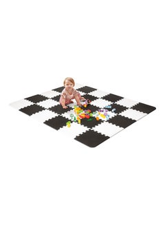 Kinderkraft Puzzle Play Mat Luno, Educational Playmat, Soft Foam Floor, Waterproof, Easy To Clean, No Harmful Substances, Foldable, For Kids Baby, 150X180 Cm, 30 Pieces, Bag In Set, White, Black  - Image 5
