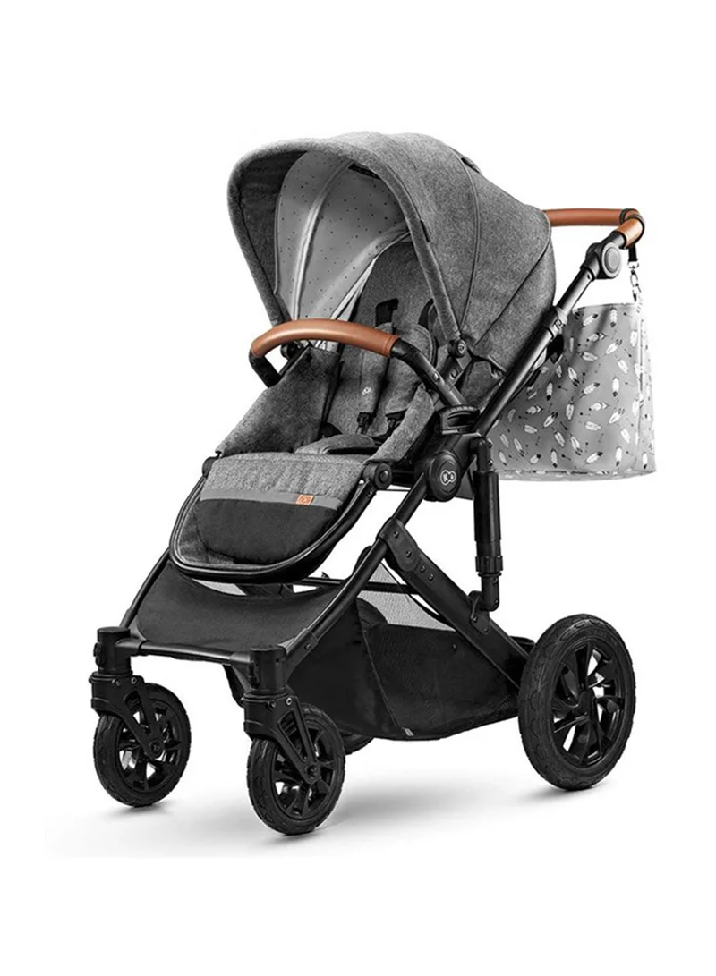 كيندركرافت 3 In 1 Prime Travel System With Accessories Grey,Compact Folding, Reclining Stroller Seat, 5-Point Safety Harnerss, 0+ months up to 22kg, Car Seat with 3-Point Safety Harness with Sunshield
