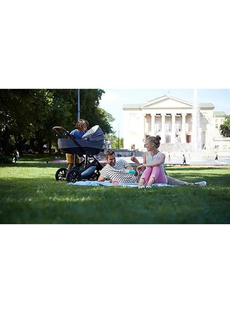 كيندركرافت 3 In 1 Prime Travel System With Accessories Grey,Compact Folding, Reclining Stroller Seat, 5-Point Safety Harnerss, 0+ months up to 22kg, Car Seat with 3-Point Safety Harness with Sunshield
