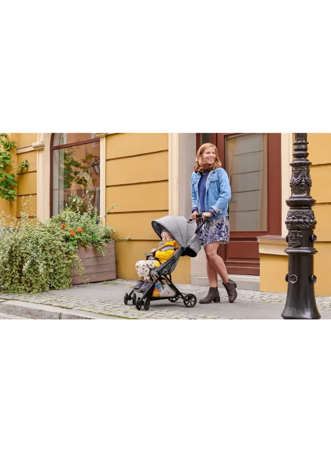 Kinderkraft Lightweight Compact Folding Stroller Lite Up, Baby Pushchair, Buggy With Ajustable Footrest And Accessories