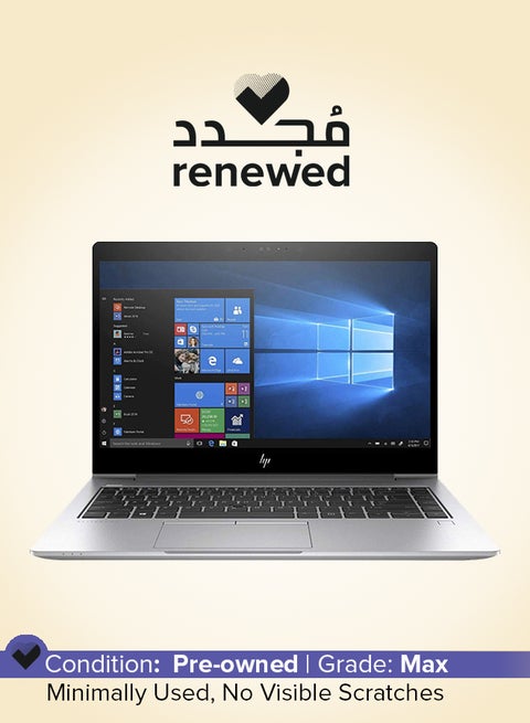 مُجدد - لابتوب إيليت بوك 840 G5 (إصدار 2019) بشاشة 14 بوصة ومعالج إنتل كور i7/من الجيل الثامن/ذاكرة رام 16 جيجابايت/محرك أقراص SSD سعة 512 جيجابايت/بطاقة رسومات إنتل 620 بدقة فائقة الوضوح فضي