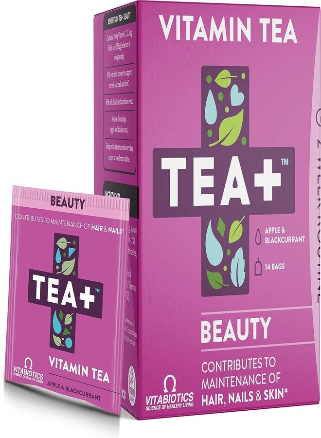 فيتابيوتيكس - شاي TEA+ Beauty Vitamin بالتفاح والكشمش الأسود، 14 كيسًا - Image 1