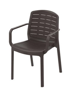 Cosmoplast Woodgrain Armchair- Brown  - Image 1