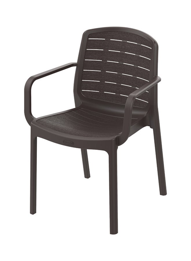 Cosmoplast Woodgrain Armchair- Brown - Image 1