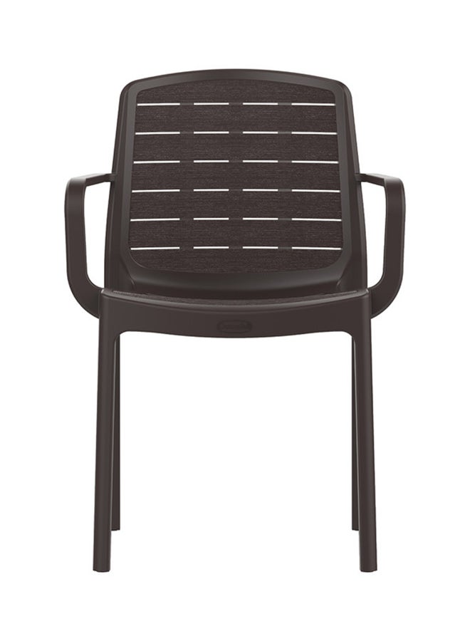 Cosmoplast Woodgrain Armchair- Brown - Image 2