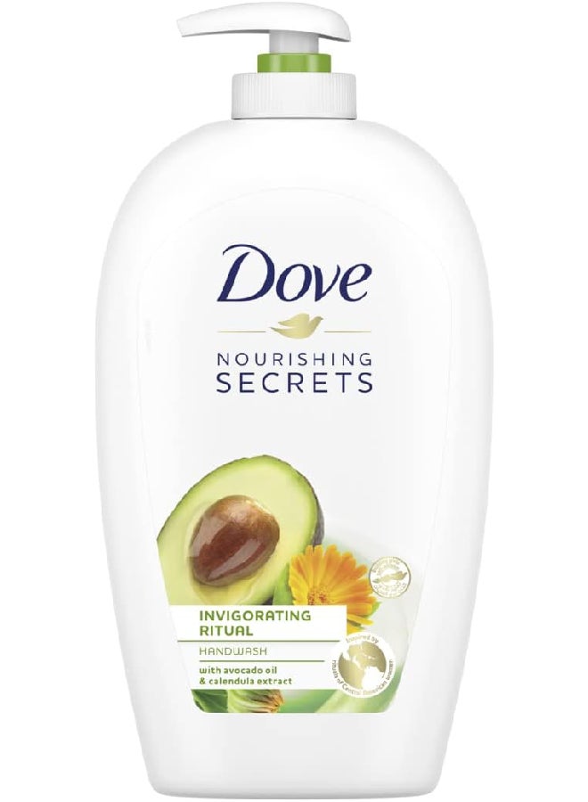 Dove - Dove Nourishing Secrets Hydrating Handwash, Made with avocado oil & calendula extract Moisturize and Nourish White 500ml - Image 1