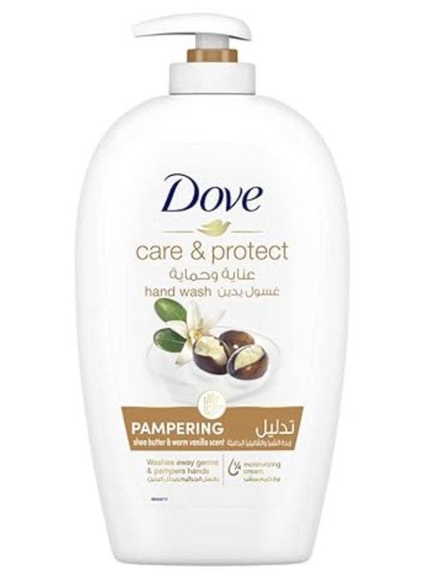 Dove Care & Protect Handwash Made with Shea butter & Warm Vanilla for Soft Smooth hands 500ml