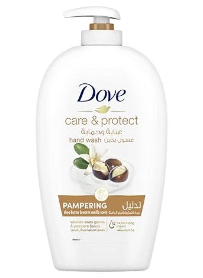 Dove Care & Protect Handwash Made with Shea butter & Warm Vanilla for Soft Smooth hands 500ml