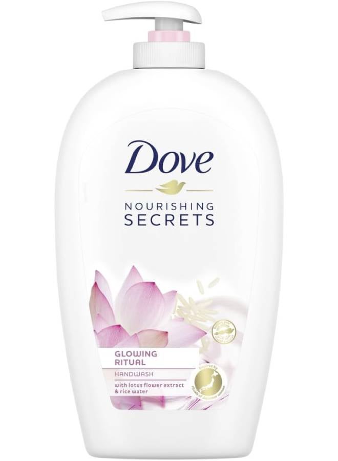 Dove Nourishing Secrets Hydrating Handwash Made with Lotus flower extract & Rice water for Soft Smooth hands Glowing Ritual 500ml  - Image 1