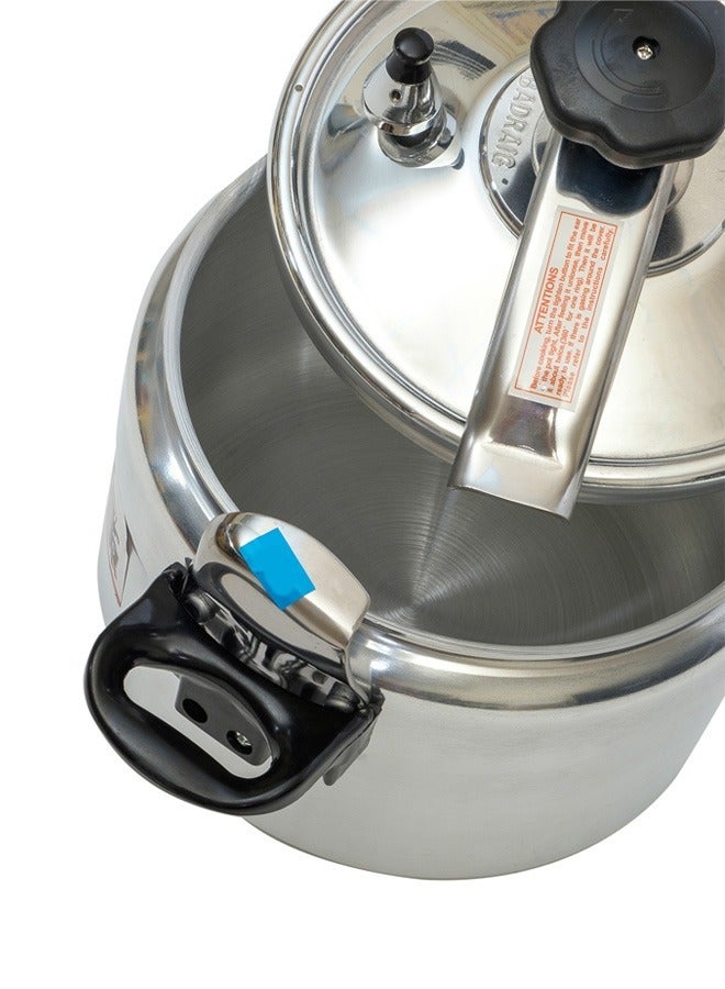 Aluminium Pressure Cooker With Handles  Induction Bottom, High-Security Design, Dishwasher Safe, PFOA Free Silver 3Liters