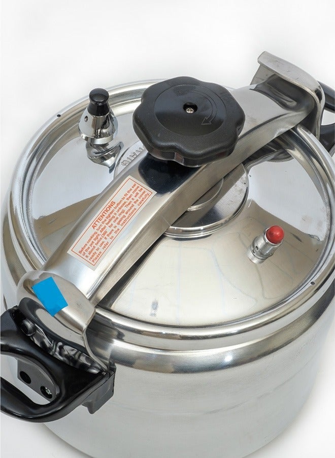 Badraig Aluminium Pressure Cooker With Handles  Induction Bottom, High-Security Design, Dishwasher Safe, PFOA Free Silver 5Liters - Image 2