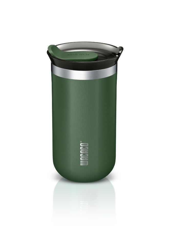 WACACO Octaroma LUNGO Vacuum Insulated Mug (300ml) - Double Wall Stainless Steel Coffee Travel Tumbler w/ Leakproof Drinking Lid, Reusable, Washable, BPA-Free, Hot & Cold - Pomona Green Pomona green  - Image 1