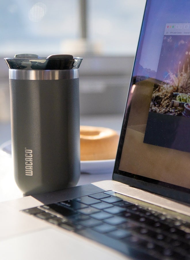 WACACO Octaroma LUNGO Vacuum Insulated Mug (300ml) - Double Wall Stainless Steel Coffee Travel Tumbler w/ Leakproof Drinking Lid, Reusable, Washable, BPA-Free, Hot & Cold - Pomona Green Pomona green  - Image 5