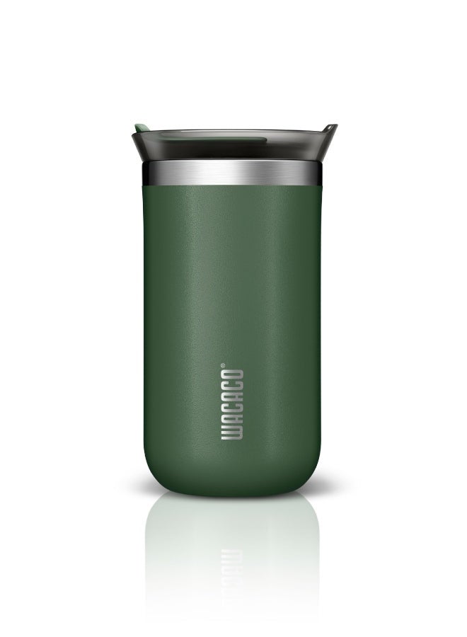 WACACO Octaroma LUNGO Vacuum Insulated Mug (300ml) - Double Wall Stainless Steel Coffee Travel Tumbler w/ Leakproof Drinking Lid, Reusable, Washable, BPA-Free, Hot & Cold - Pomona Green Pomona green  - Image 2