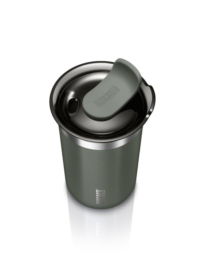 WACACO Octaroma LUNGO Vacuum Insulated Mug (300ml) - Double Wall Stainless Steel Coffee Travel Tumbler w/ Leakproof Drinking Lid, Reusable, Washable, BPA-Free, Hot & Cold - Dim Grey Dim grey  - Image 3