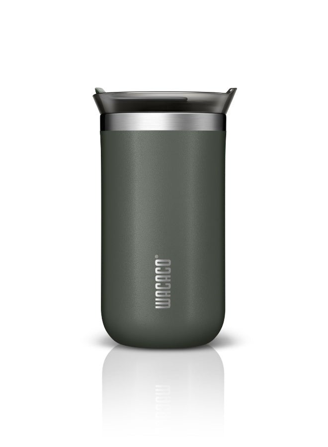 WACACO Octaroma LUNGO Vacuum Insulated Mug (300ml) - Double Wall Stainless Steel Coffee Travel Tumbler w/ Leakproof Drinking Lid, Reusable, Washable, BPA-Free, Hot & Cold - Dim Grey Dim grey  - Image 2