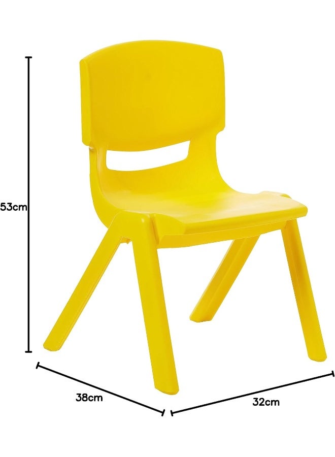 Cosmoplast - Plastic Junior Deluxe Chair  38 x 32 x 53cm- (Yellow) Yellow 38 x 32 x 53cm - Image 1