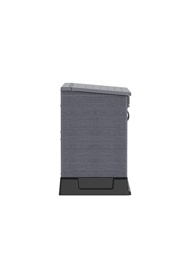 Cosmoplast Plastic Outdoor Garage Storage Shed 850 liters Dark Grey 850.0Liters  - Image 3