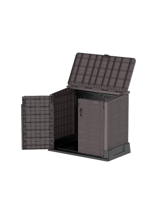 Cosmoplast Plastic Outdoor Garage Storage Shed 850L (Dark Brown) Dark Brown 850.0Liters  - Image 5