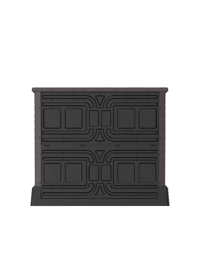 Cosmoplast Plastic Outdoor Garage Storage Shed 850L (Dark Brown) Dark Brown 850.0Liters  - Image 4