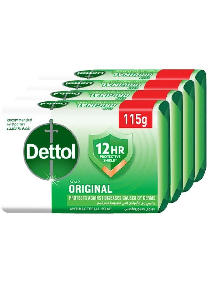 Dettol Soap  Original 4 Pcs 2 EGP discount Clear 115grams
