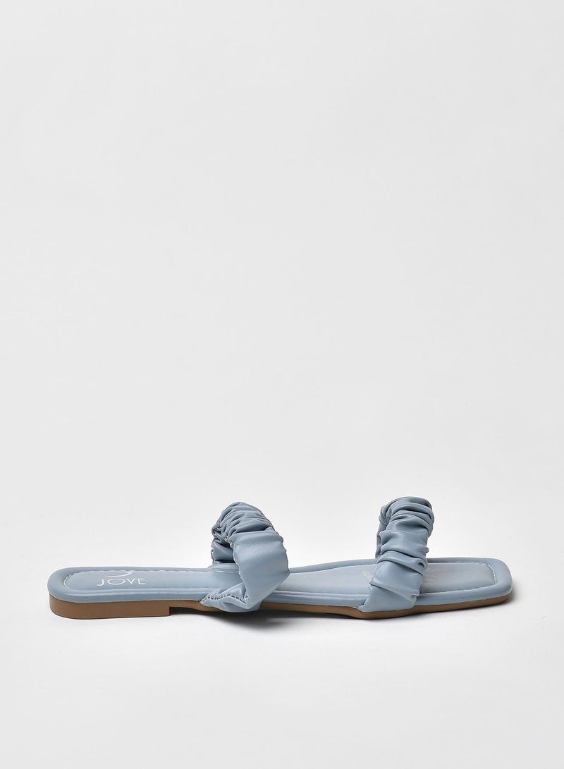 Jove - Stylish Elegant Flat Sandals Blue - Image 1