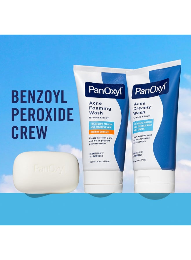 PanOxyl - Antimicrobial Acne Creamy Wash, 4% Benzoyl Peroxide 6ounce - Image 1