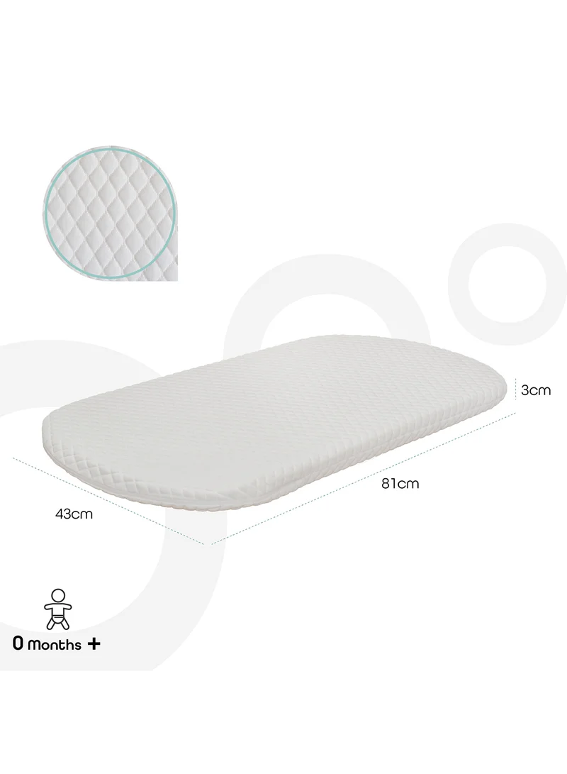 Moon Crib And Bassinet Mattress - 0M+, White