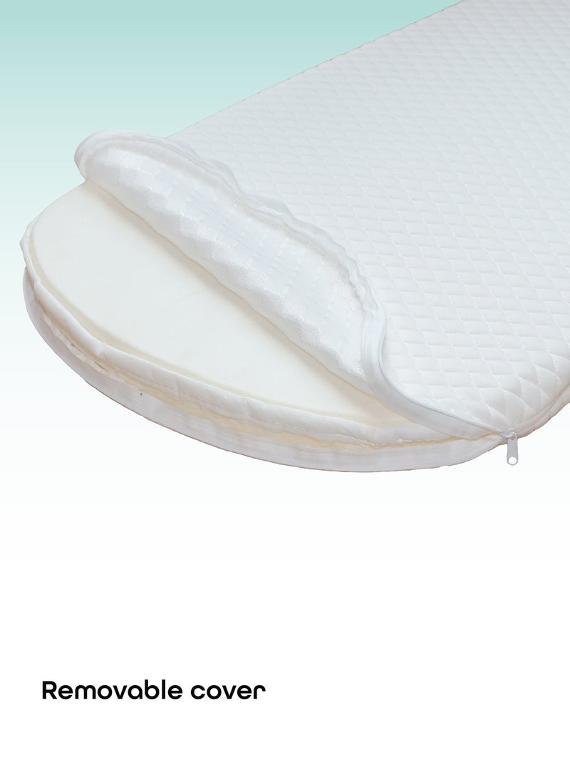 Moon Crib And Bassinet Mattress - 0M+, White  - Image 5