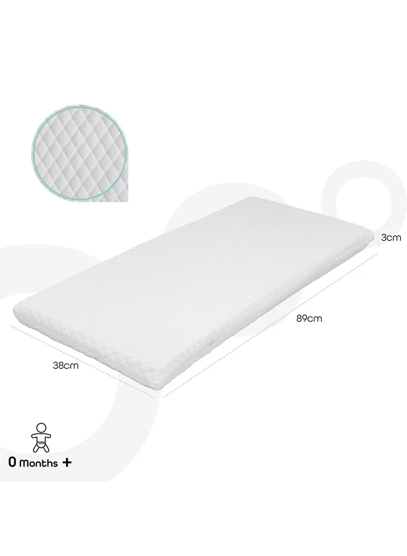 Moon Baby Quilted Crib Mattress - 0M+, White