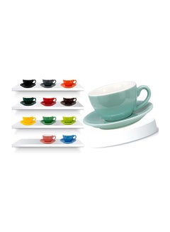 MIBRU Coffee Cup With Saucer Blue 250ml  - Image 4