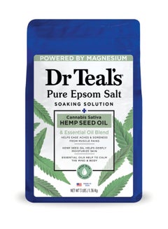 Pure Epsom Salt Soak, Hemp Seed Oil Blue 1.36kg